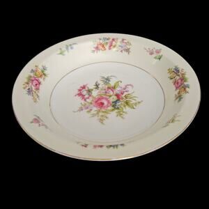Noritake Corsage 4019 Salad Bowl Floral Gold Trim Japan